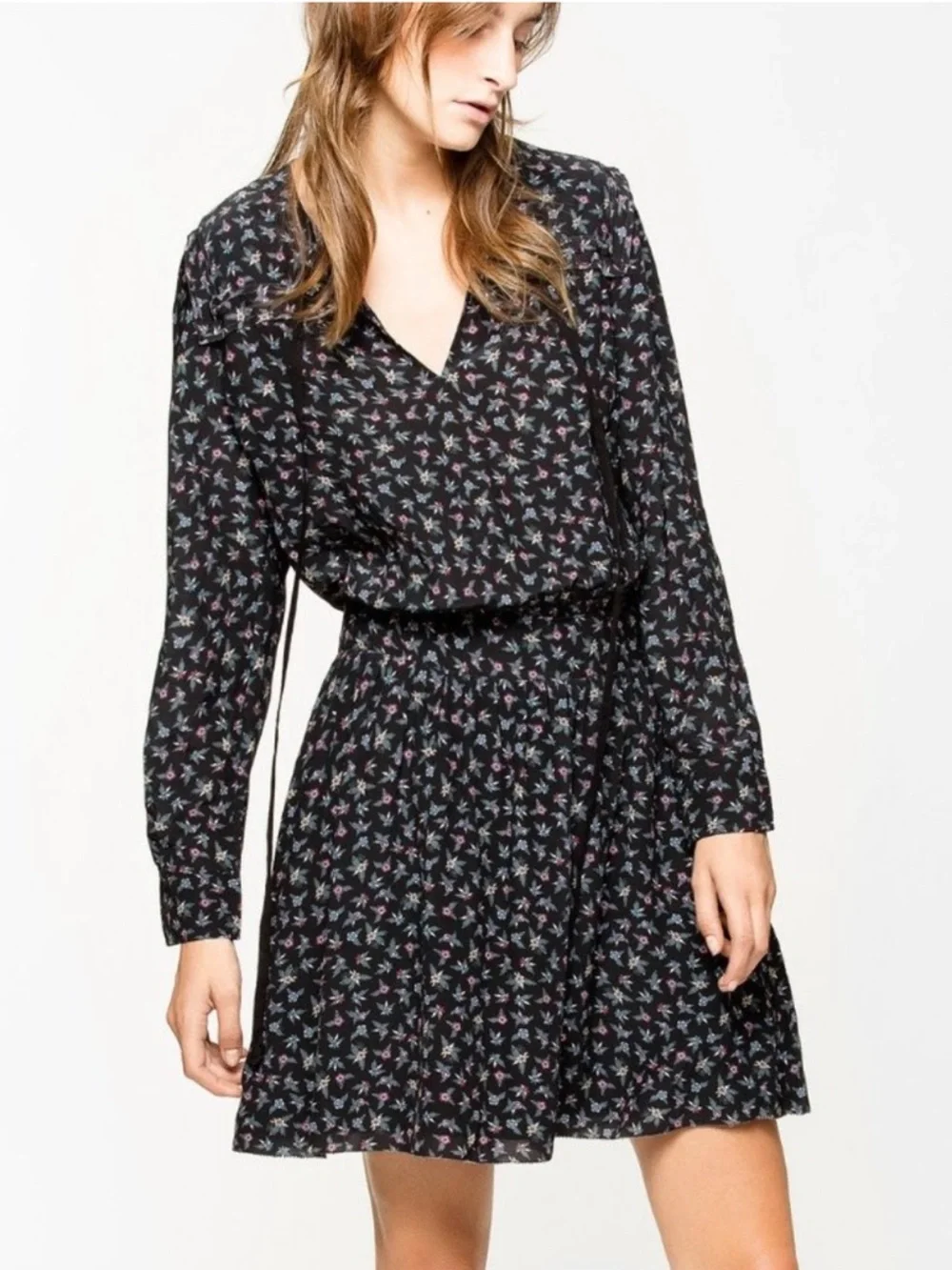Zadig & Voltaire Remus Liberty Floral Dress Size Small Dark Floral - Picture 3 of 13